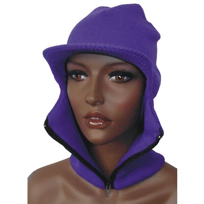 AGORA-TEC Damen Mütze Schal Wintermütze Schalmütze Schlupfmütze balaclava kapuzenschal