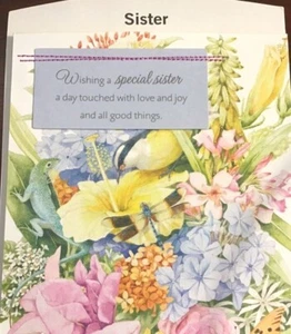 SISTER BIRTHDAY Cards, Nature's Sketchbook, by Hallmark, 6 choices NS23 - Picture 1 of 24
