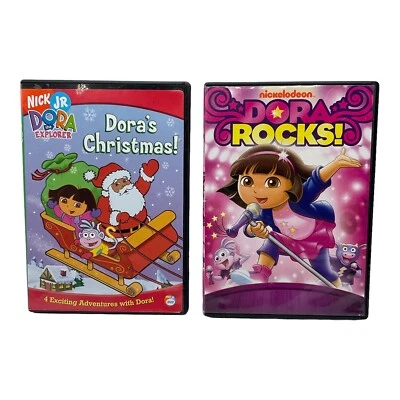 Dora the Explorer Lot of 2 DVD's Dora’s Christmas & Dora Rocks Nick JR - Image 1 of 3