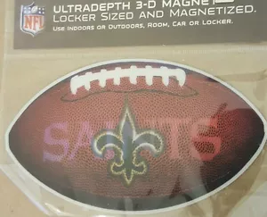 New Orleans Saints 3D Football Magnet 6"x3.5" NFL - Picture 1 of 1