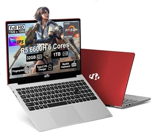 NIMO 15.6" IPS FHD Business Gaming Laptop AMD Ryzen 5 32GB DDR5 RAM 1TB SSD New - Picture 1 of 24