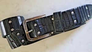 Cintura uomo Robert Graham nera casual taglia 38 in pelle con borchie larghezza 1 1/2" 432 - Foto 1 di 5