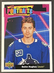 2020-21 Upper Deck Series 1 UD Portraits #P-36 Quinn Hughes - Picture 1 of 2
