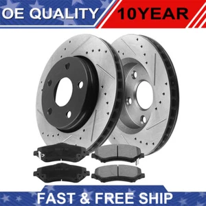 Front Brake Rotors and Ceramic Brake Pads For 2007-2018 Jeep Wrangler LH or RH - Bild 1 von 5
