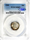 1946 Roosevelt Dime PCGS MS 67 #GA4-28