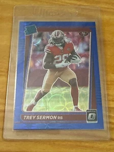 2021 Optic Blue Trey Sermon Rated Rookie 49ers - Picture 1 of 2