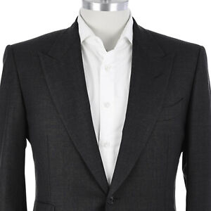 NEW $6,000 Tom Ford 'Windsor Base A' Dark Graphite 2B Flat Front Men's Suit 44R