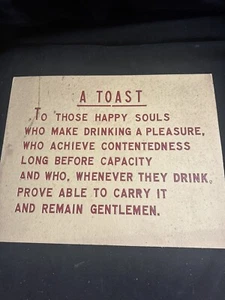 Vintage Sign-a Toast - schön manage Piece - ID #192 - Bild 1 von 1