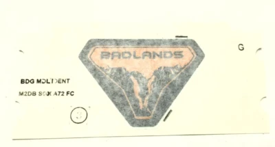 2021 2022 2023 2024 Ford Bronco RH or LH Fender BADLANDS Decal Emblem new OEM - Image 1 of 4