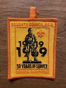 Parche Camporee Vintage BSA Boy Scouts Squanto Council 1919-1969 50 Años #3 A8 - Imagen 1 de 12