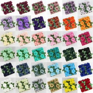 10X Colourfast Foam Roses Artificial Flowers Party Wedding Bouquet Home Decor - Picture 1 of 58