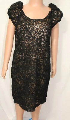 Elisa B. Vestido feminino estilo infantil 4242 tamanho 10 cor preto estampa animal novo com etiquetas - Imagem 1 de 4