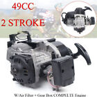 49CC 2 Stroke Pull Start Engine Motor Complete For Pocket Mini Dirt Bike ATV