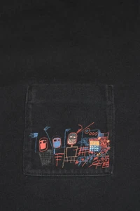 UT Graphic Art Pocket T-Shirt Jean-Michel Basquiat Black Mens M UNIQLO - Picture 1 of 8