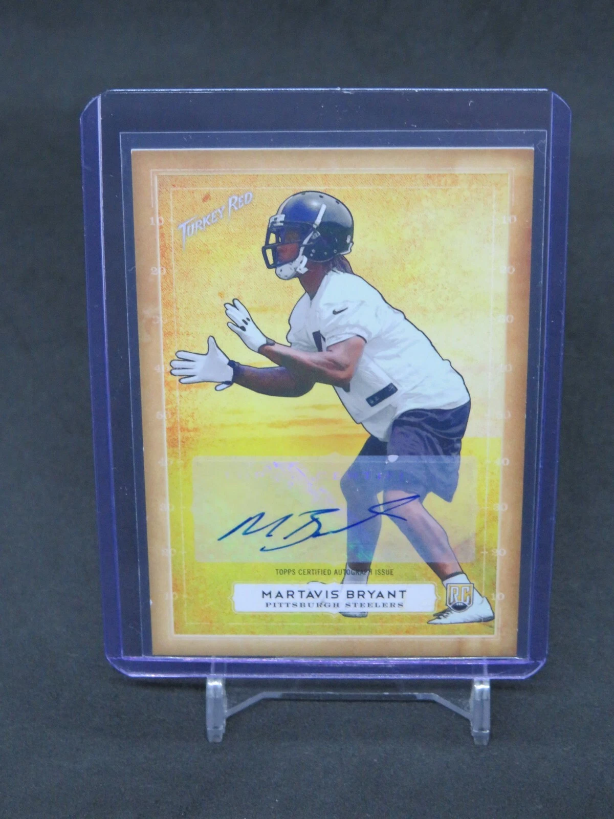2014 TOPPS TURKEY RED MARTAVIS BRYANT ROOKIE AUTO PITTSBURGH STEELERS MW4