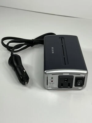 Inversor de alimentación Belkin F5C400-140W CA en cualquier lugar de CC a CA 12 V - 140 vatios probado Foto 1 de 4