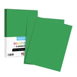 Green Bright Color Cardstock, 65lb Cover (176GSM), 8.5 x 11, 50 Sheets - Picture 1 of 6