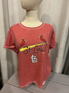 Damen T-Shirt MLB St Louis Cardinals Rot Größe XL Majestic - Bild 1 von 1
