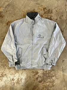Vintage 90s Mercedez benz work jacket Gray size medium - Picture 1 of 7