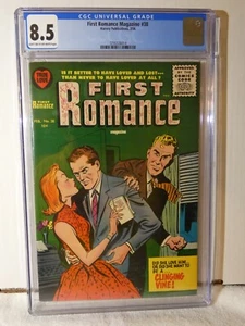 First Romance Magazine #38 CGC 8.5 Harvey 1956 Golden Age Romance - Bild 1 von 2