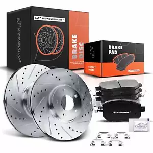 Disc Rotors&Ceramic Brake Pads Front for Infiniti FX35 FX45 Nissan Murano Maxima - Bild 1 von 8