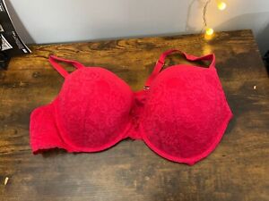 Torrid women's plus  red push up wired bra 46 c soft lining 
