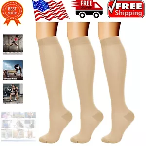 3 Pairs of High-Performance Compression Socks for Enhanced Muscle Recovery - Picture 1 of 9