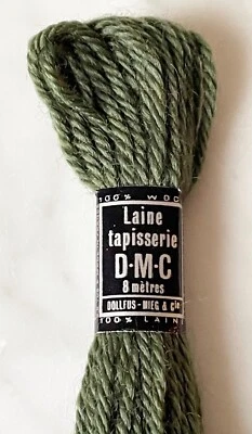 DMC Laine Tapisserie France 100% Wool Tapestry Yarn-1 Skein Dk Olive Green #7396 - Image 1 of 3