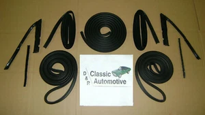1968-1972 Chevy II Nova Weatherstrip Kit 9pc Door Trunk Vent Window Channel Run - Picture 1 of 7
