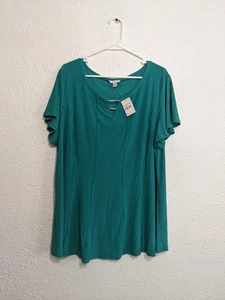 C Est. 1946 Plus Sportwear Damenbluse Übergröße 18/20 W ausgestellt grün neu mit Etikett - Bild 1 von 8