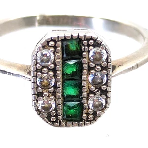 Anillo Avena Sterling Four Seasons Art Deco Colección DIVINUS S. 9.25 venta al por menor $148 - Imagen 1 de 6