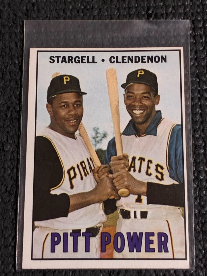 1967 Topps Pitt Power Willie Stargell & Donn Clendenon #266 - sin pliegues Foto 1 de 2