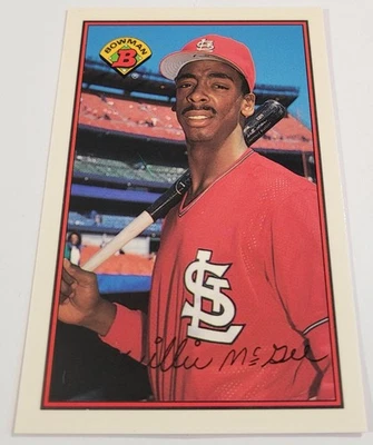 1989 Bowman Tiffany #442 Willie McGee St. Louis Cardinals - Image 1 of 2