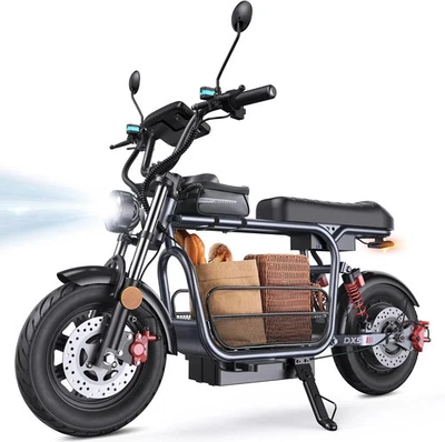 ISCOOTER 15 Zoll Elektroroller mit korb 48V/15.6AH E-Scooter mit NFC Bis 150kg 75km Moped