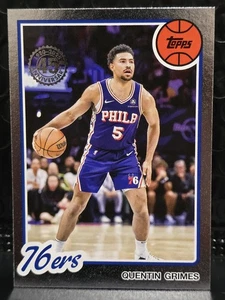 2025-26 Topps NBA Quentin Grimes #80BK-46 1980-81 Anniversary Foil Insert - Bild 1 von 2