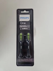 Philips One by Sonicare Cabezales de Cepillo de Repuesto Negro Paquete de 2 Compatible con Uno - Imagen 1 de 3