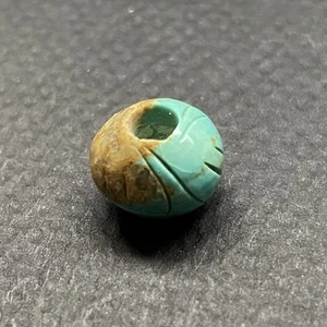 Miniature Carved Turquoise Stone Pot Southwest Native American Fetish Style - Picture 1 of 6