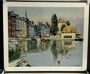 Andre Bardet, "Honfleur la Lietenance" Seriolitografía Firmada Y # 835/950 - Imagen 1 de 11