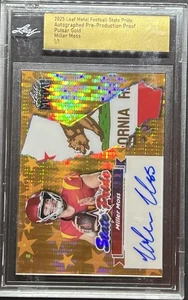 ๐ฅ Miller Moss 2024 Pro Set Metal State Pride Gold Pulsar Auto 1/1 ๐ฅ - Picture 1 of 2