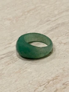 Anillo De Colección Jade Verde Talla 10 Grueso Geométrico Jadeíta Lucita Piedra Gema Joyería - Imagen 1 de 11