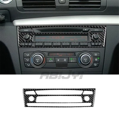 Cubierta de consola de radio interior de fibra de carbono para BMW Serie 1 E82 E88 2008-13 Foto 1 de 4