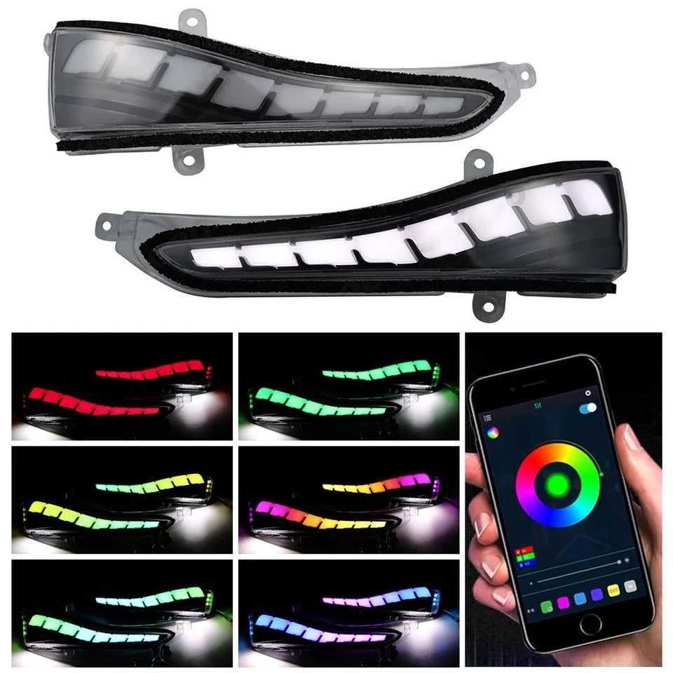 RGB LED Mirror for Infiniti Q50/Q60/Q70 2014-2021 Switchback Turn Signal Light - Изображение 1 из 4