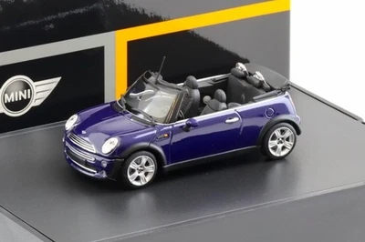 Minichamps 1/43 Mini Cooper R52 Cabrio blu scuro modello pressofuso nuovo - Immagine 1 di 2