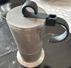BIALETTI Bia2 Brushed Aluminium 2 cup vintage moka Pot Made In Italy - Picture 1 of 6