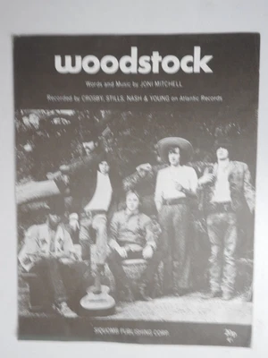 Joni Mitchell CSNY Noten Woodstock Klavier Gesang Gitarre 1969 RAR sehr guter Zustand + - Bild 1 von 2