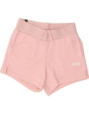 PUMA Womens Sport Shorts UK 6 XS Pink Cotton BU15 - Image 1 of 3