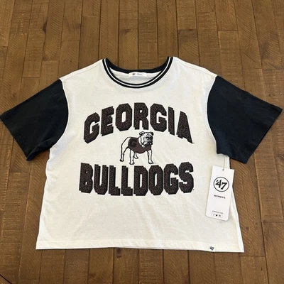 '47 Brand Georgia Bulldogs Short Sleeve Shirt Size Women's Large NWT - Image 1 of 4