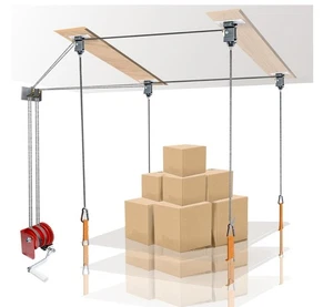Sistema di sollevamento a soffitto per garage sopraelevato,sicuro antigoccia garage sopraelevato st... - Foto 1 di 6