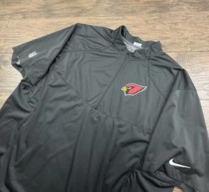 Nike Arizona Cardinals Windshirt Mens 2XL Gray 1/4 Zip NFL OnField Team Issued - Picture 1 of 12