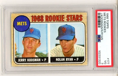 1968 Topps Baseball #177 Nolan Ryan/Koosman Rookie PSA 3 VG (DT) - Image 1 of 2